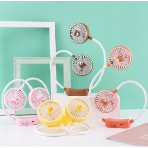 Mini ventilador portátil doble para cuello, manos libres, recargable, ligero y cómodo para uso diario-  Por Mayoreo