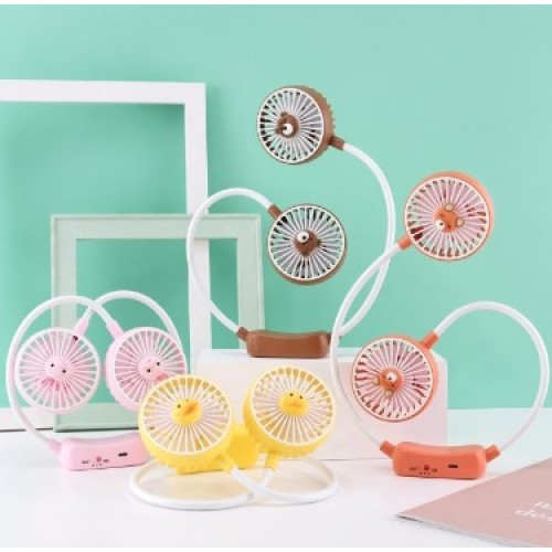 Mini ventilador portátil doble para cuello, manos libres, recargable, ligero y cómodo para uso diario-  Por Mayoreo