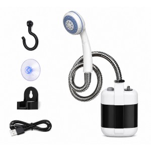 Regadera portátil recargable con bomba de agua para camping, viajes y uso diario- Por mayoreo 
