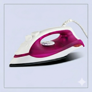 Plancha eléctrica de vapor con diseño ergonómico y depósito translúcido. Ideal para uso diario.  Por Mayoreo  ZE-2247