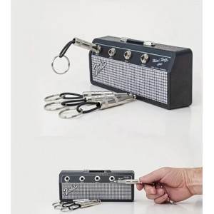 Llavero de pared con diseño creativo en forma de amplificador de guitarra, ideal para organizar llaves de una manera original y decorativa-  Por Mayoreo ZE-2322