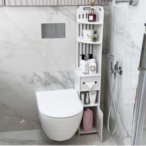 Organizador de baño vertical para colocar sobre el inodoro, ideal para aprovechar espacios reducidos- Por Mayoreo  ZE-2415