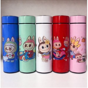 Termo infantil acero inoxidable estampado cartoon colores surtidos 500ml- Por Mayoreo ZH-565