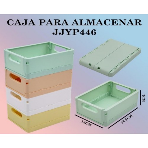 Caja plegable para almacenar de 16.6*12.3*7.3cm en naranja/verde/blanco/amarillo/surtido JJYP446