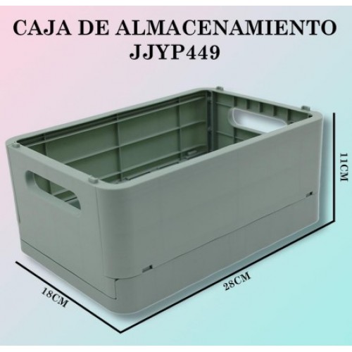 (CANASTA PLEGABLE) VERDE Almacenamiento Organizado Tamaño:27.4*11.6*18.5CM JJYP449