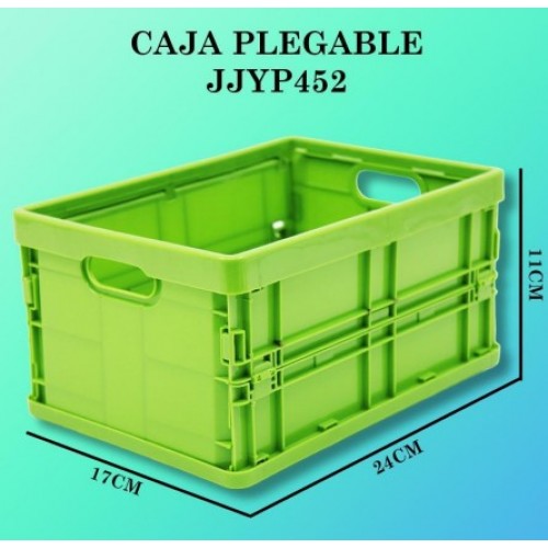 Canasta de almacenamiento plegable (verde),de 24*17.5*12cm JJYP452