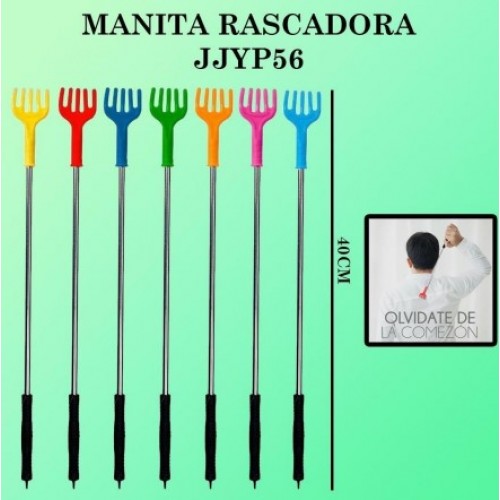 Manita rascadora para espalda de plástico y aluminio JJYP56