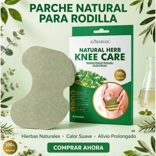 Parche Herbal Natural para Rodilla KORMESIC - 12 Parches de Hierbas con Calor Suave - Alivio Prolongado - Fórmula 100% Natural