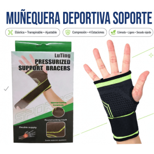 Muñequera Deportiva de Compresión Ajustable LuTing - Soporte Presurizado Elástico Transpirable - Para Gimnasio y Trabajo