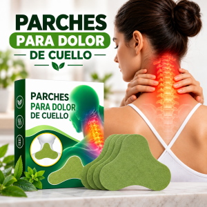 Compra parches herbales para cuello y cervicales por mayoreo. Presentación de 10 piezas con diseño anatómico, ideales para el cuidado y bienestar personal.