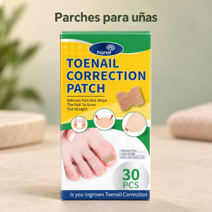 Parches Hanel para uñas de los pies en presentación de 30 piezas. Complementa tu catálogo de cuidado personal con opciones por mayoreo.