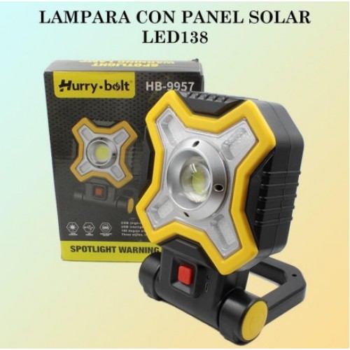 Lámpara con panel solar LED138