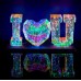 Lampara 3D “I LOVE U”,LUZ  GRB con 300 leds,LUZ Resplandor de  sinfonía,PARA Regalos,de usb LED750