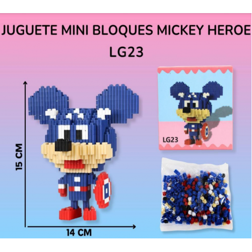 Mini Bloques De Construccion Juguetes Armables MICKEY MOUSE HEROE (2) LG23