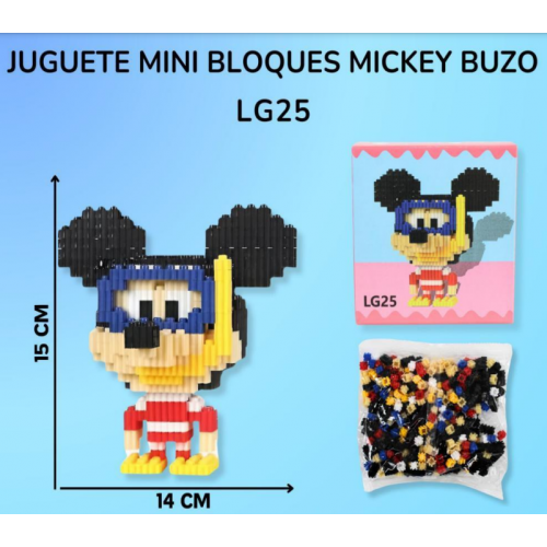 Mini Bloques De Construccion Juguetes Armables MICKEY MOUSE BUZÓ LG25