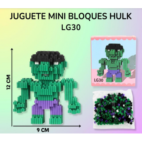 Mini Bloques De Construccion Juguetes Armables HULK LG30