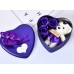 Caja de regalo forma de corazon con osos y flores W-YHSG570