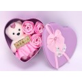 Caja de regalo forma de corazon con osos y flores W-YHSG570
