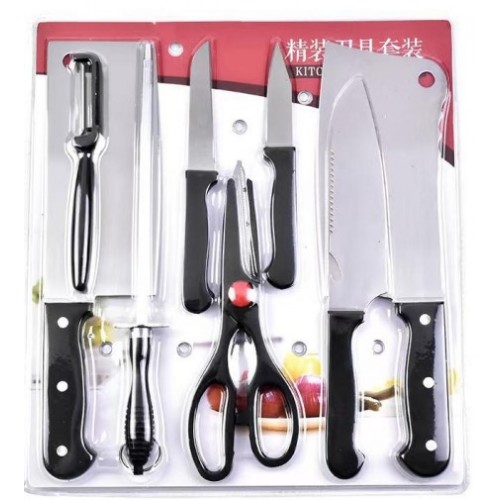 Utensilios de cocina y cuchillos,juego de 8pzs(acero inoxidable 304) LU8389