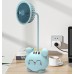 Ventilador pequeño de animalitos con sacapuntas (batería de litio de 500MA con carga USB LU8718