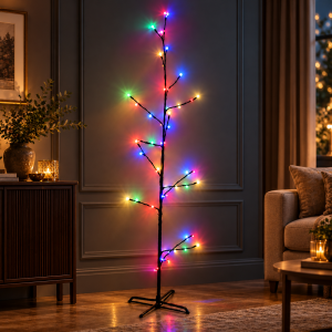 Árbol Decorativo LED Multicolor de 1.50 m – Diseño Moderno para Interiores