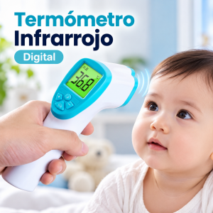Compra termómetros infrarrojos digitales por mayoreo. Medición de temperatura sin contacto, pantalla digital de fácil lectura y diseño práctico para uso familiar.
