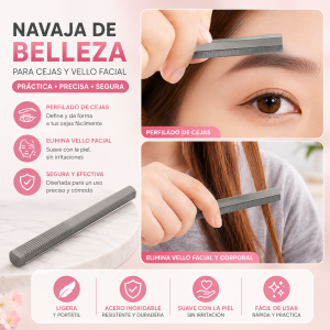 Perfilador para cejas y vello facial, práctica, ligera y fácil de usar. Ideal para perfilado de cejas y cuidado personal. Disponible por mayoreo.