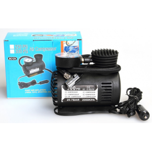 Compresor portátil 12V para auto e inflador de alta presión. Ideal para llantas, balones y bicicletas. Diseño compacto y fácil de usar. Venta al por mayor BH-21312