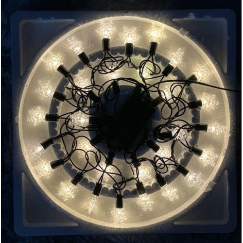 Luces Navideñas De copo de nieve CON MUSICAL,COLOR AMARILLO/BLANCO FRIO,CON 30 LED SDD1115