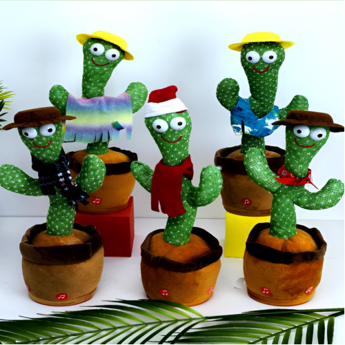 Juguete en forma de cactus, varios modelos con 60 canciones (recargable) TOY459