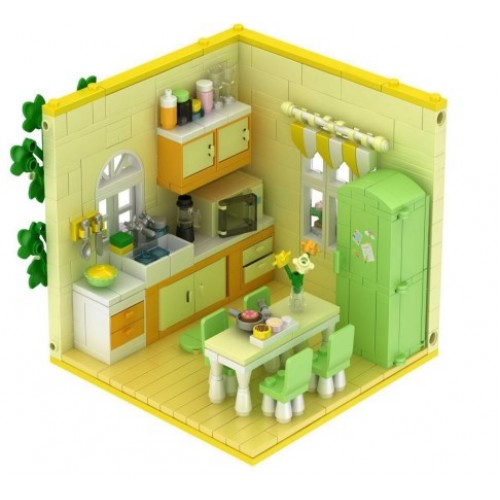 Cocina bloques de construcción de 15.4*16.4*11.5cm,con 436pzs TOY833