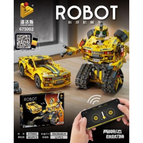 Bloques de construcción robot transformable a coche con 901pzs TOY844