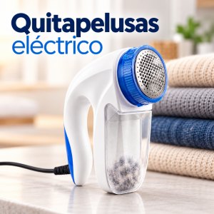 Quitapelusas Eléctrico para Ropa y Telas con Depósito Recolector por Mayoreo