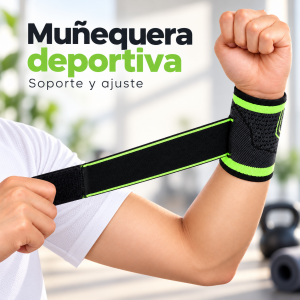 Muñequera Deportiva Ajustable con Banda Elástica de Compresión y Soporte para Muñeca por Mayoreo