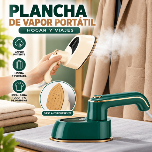 Plancha de vapor portátil para ropa con depósito de agua integrado, vapor continuo y diseño compacto. Ideal para hogar y viajes. Venta por mayoreo. Plancha de vapor portátil para ropa con depósito de agua integrado, vapor continuo y diseño compacto. Ideal para hogar y viajes. Venta por mayoreo.