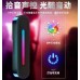 Bocina portátil Bluetooth con luces LED multicolor, diseño alargado, sonido estéreo y batería recargable, ideal para casa, oficina o actividades al aire libre, Mayoreo YX491