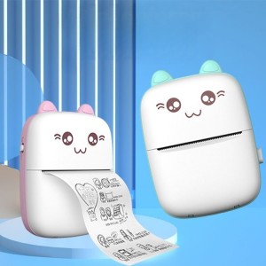 Mini impresora térmica portátil bluetooth con diseño kawaii, recargable para etiquetas y notas, compatible con android y ios, venta por mayoreo 34142-31