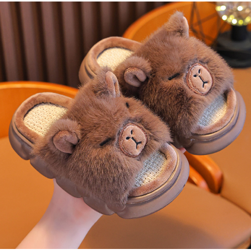 sandalias de algodón con figura de capibara afeladas para niños y niñas,Mayoreo 93017