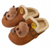 Pantuflas de algodón cálido de terciopelo y comodo para adultocon dibujo de capibara,Mayoreo 93018