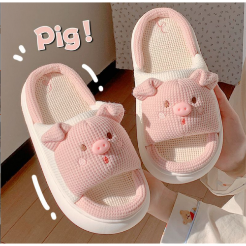 Pantuflas calidas y comodas con dibujo de cerdito,comodas para niños y adultos,Mayoreo 93021 