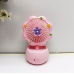 Mini ventilador portátil, con forma de flor, en color rosa con carga USB, Mayoreo 1692360 
