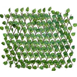 Follaje expandible biombo de hojas artificiales con base de madera 1.2 m – Decoración natural para muros y jardines- Por Mayoreo  0450-10