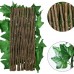 Follaje expandible biombo de hojas artificiales con base de madera 1.2 m – Decoración natural para muros y jardines- Por Mayoreo  0450-10