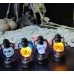 Set de mini lámparas LED en forma de faroles con diseños de calabazas naranjas y calaveras blancas. Lámparas decorativas Por Mayoreo  124913