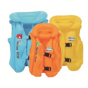 Chaleco flotador inflable infantil ideal para alberca, playa y parques acuáticos. Diseñado para brindar apoyo en el agua durante actividades recreativas. Por mayoreo 1343-31