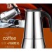 Cafetera estilo moka en acero inoxidable. Mango ergonómico, varias capacidades, apta para estufa. Ideal para café espresso, estilo europeo, térmica, portátil y eléctrica. por Mayoreo  135-5
