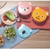 Set de Topper de 4 pzs de almacenamiento de dibujos animados- Contenedores Plásticos con Tapa de Osito – Juego Apilable de Almacenamiento Infantil-  Por Mayoreo 1395