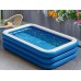 Piscina Inflable Rectangular de 3 Anillos de 150 cm – Alberca Familiar Portátil para Jardín y Patio- Por Mayoreo 1502-9