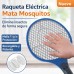 Raqueta eléctrica matamosquitos recargable multicolor con red metálica de alto voltaje para interiores y exteriores, Mayoreo 16796-1 Raqueta eléctrica matamosquitos recargable multicolor con red metálica de alto voltaje para interiores y exteriores, Mayoreo 16796-1