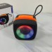 Bocina portátil Bluetooth cuadrada con luces LED RGB y soporte para celular –Con correa para transporte y batería recargable por USB. Por mayoreo 17578-2